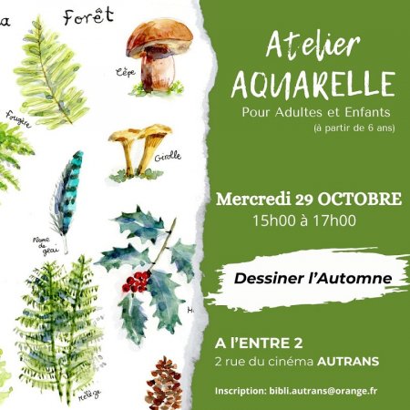 Atelier aquarelle Alexandra Jacquin "Dessiner l'automne"